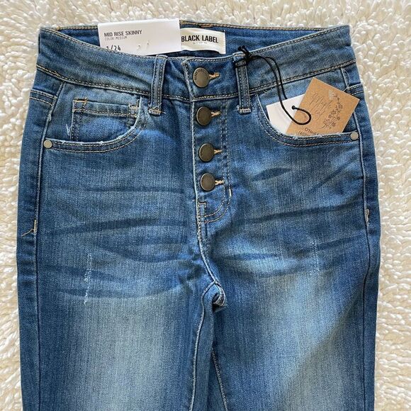 Black Label Mid Rise Skinny Jean Size 1/24 - Picture 2 of 8